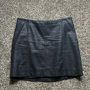 Free People Leather Mini Skirt